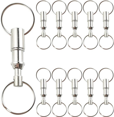 11PCS Quick Release Keychain Detachable Pull Apart Key Rings Heavy Duty Dual Spl