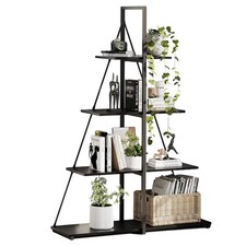 4-Tier A-Shaped Ladder Bookcase 56 inch Tall Narrow Bookcase for Plants & Decor