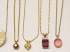 Vintage Necklace Pendant Lot Enamel Rhinestones Mixed Lot Gold Tone D5986 — photo 4