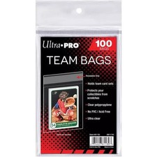 Ultra Pro Team Bags Resealable Card Bags | 100 Clear Team Bags