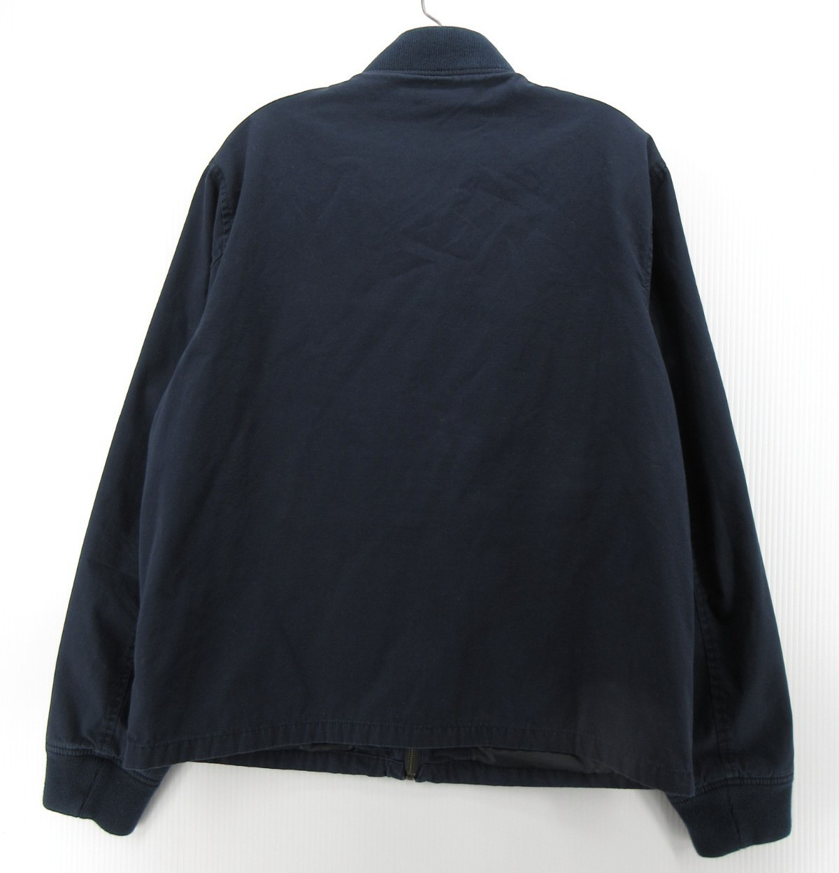 J Crew Jacket Men Medium Blue Harrington Coat Bomber Surplus Blade Collar Canvas