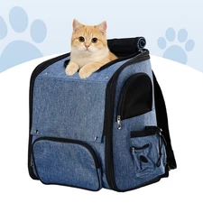 Cat Backpack,Expandable,Pet Carrier Backpack for Small Dogs,with Back Extension
