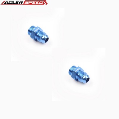 2PCS Aluminum -6AN AN6 JIC Male Flare to 9/16 x 24 UNF Straight Fitting Adapter 