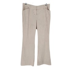 Express design studio Editor pink stripe dress pants womens size 8 business