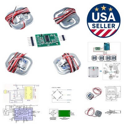 Precision 4pcs Load Cell Weight Sensor & HX711 Module - Up to 200kg Capacity