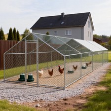 XXXL Hühnerhaus Freigehege Hühnerstall Tierlaufstall Kleintierstall Voliere Dach