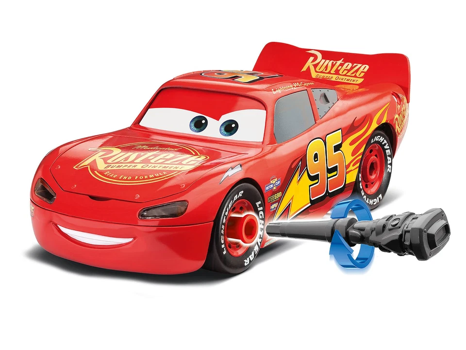 Lightning Mcqueen Disney Cars (Light & Sound) 1:20 Plastic Model Kit REVELL - Immagine 3 di 4
