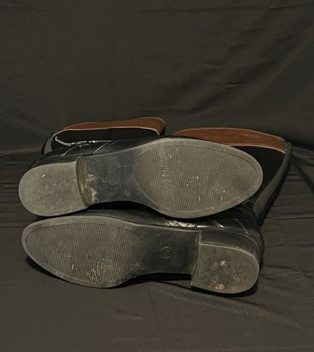 Botas de montar Unisa Untrinee hasta la rodilla talla 9,5 M negras marrones de cuero sintético - Imagen 15 de 17