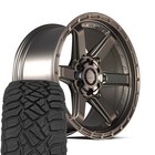 4Play 4Ps63 20x9 Bronze Wheels & 275/55R20 A/T Tires Set 5X127 & 5X139.7 -6Et