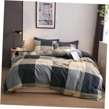 Teens Boys Duvet Cover Queen,3 Queen 1 Duvet Cover  2 Pillow Shams  Plaid