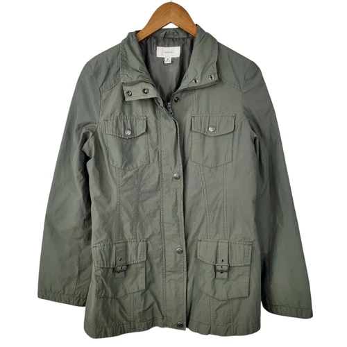 PALM ANGELS Giacca primaverile Merona Utility taglia media sfoderata campo primavera verde oliva grigio