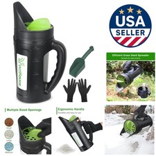 Multi-season Handheld Spreader With Adjustable Sizes For Lawn Garden Care