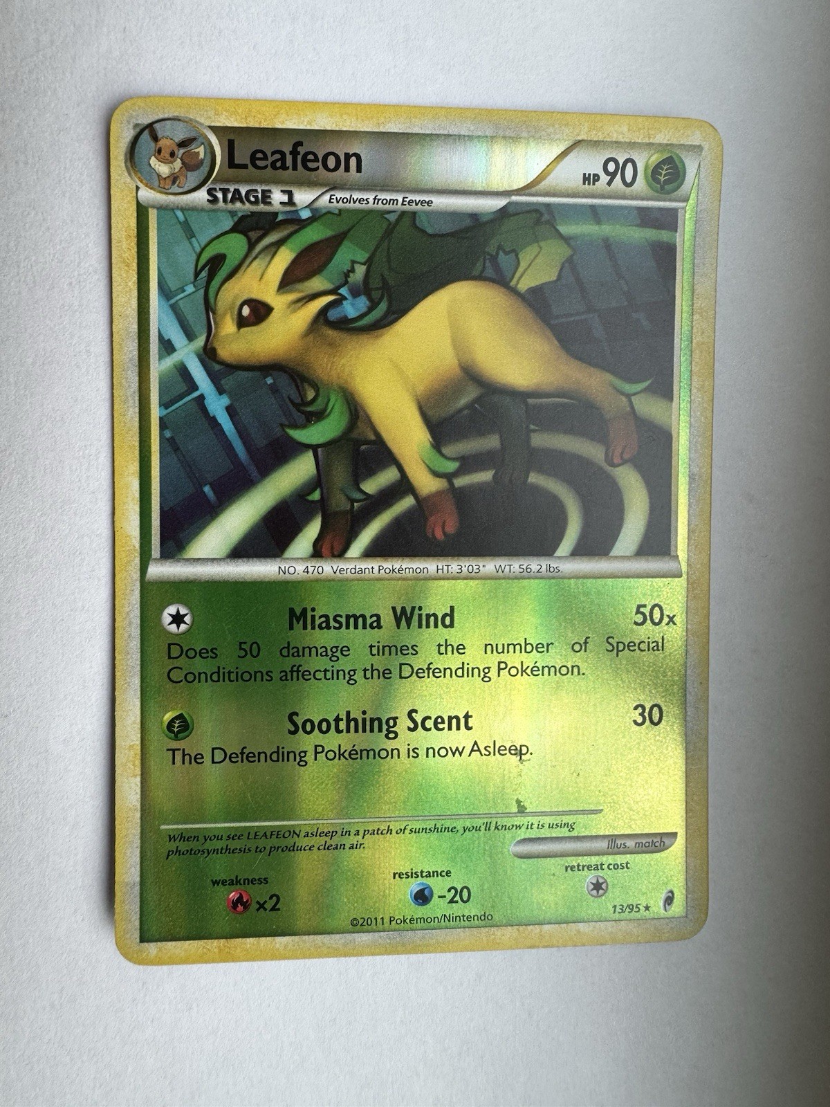 Leafeon 13/95 Reverse Holo Near Mint +