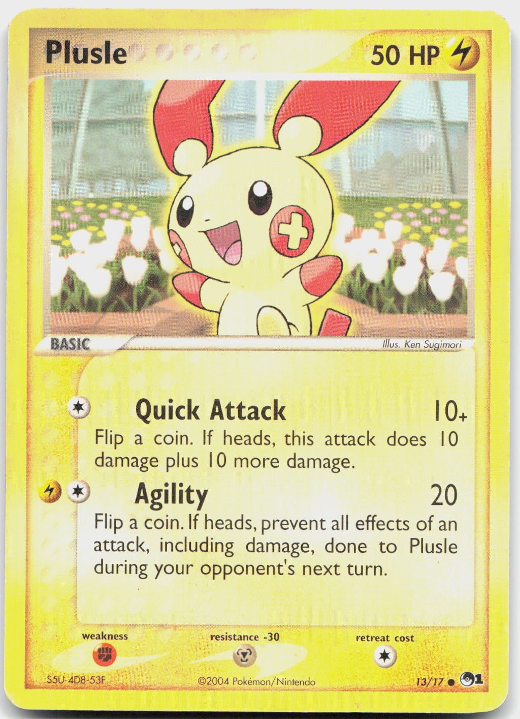 Plusle 13/17 Common POP Series 1 Pokemon Heavily Played