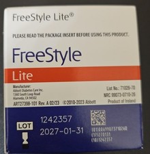 Freestyle Lite Blood Glucose Test Strips - 50 Count W Free 200 Count Lancets