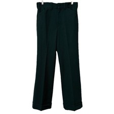 1970 s Vintage Levi s Panatela Pleated Wide Leg Cuffed Green Talon Pants 30 x 29