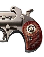 Genuine Bond Arms Rosewood Standard Silver Star Checkered Grips - SRWSSTAR