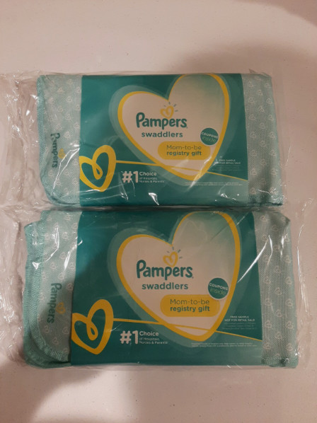 (2) Pampers Portable Baby Changing Pad Fold Up 22.5&rdquo; X 13.