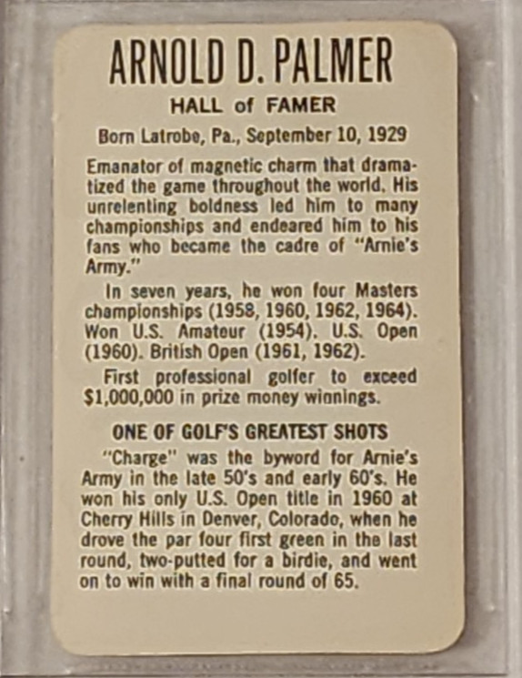 1979 Hall of Famer Arnold Palmer    BGS 5   Excellent   Rare and Beautiful Card view 7