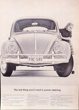Volkswagen Beetle Original 1963 Vintage Print Ad Wall Art