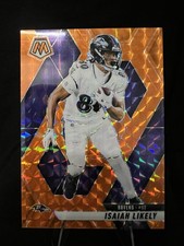 Isaiah Likely 2025 Panini Mosaic Orange /199  #177 Ravens NFL