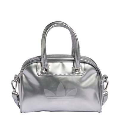 NWT adidas Originals Adicolor Mini Bowling Bag Silver Metallic KD7839 Authentic
