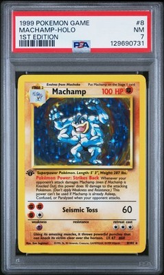 1999 POKEMON BASE SET 1ST EDITION#8 MACHAMP-HOLO PSA 7 | eBay