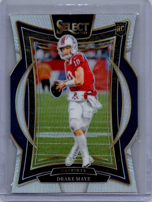 2024 Panini Select #27 Drake Maye Silver Prizm Die Cut