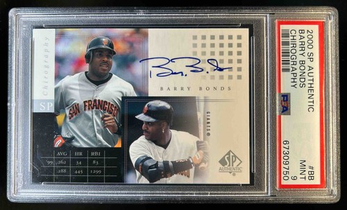 2000 SP Authentic Barry Bonds Chirography Auto #BB Giants PSA 9