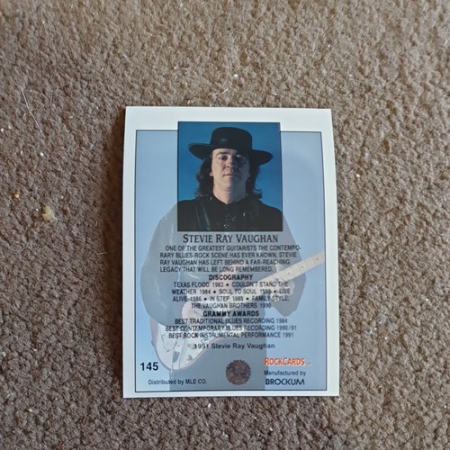 ❄️#145 Stevie Ray Vaughan 1991 Brockum Rockcards - Picture 2 of 2
