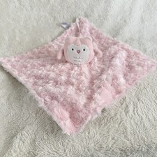 Carters Just One You Pink Owl Swirls Lovey Minky Baby Girl Blanket Toy Soother