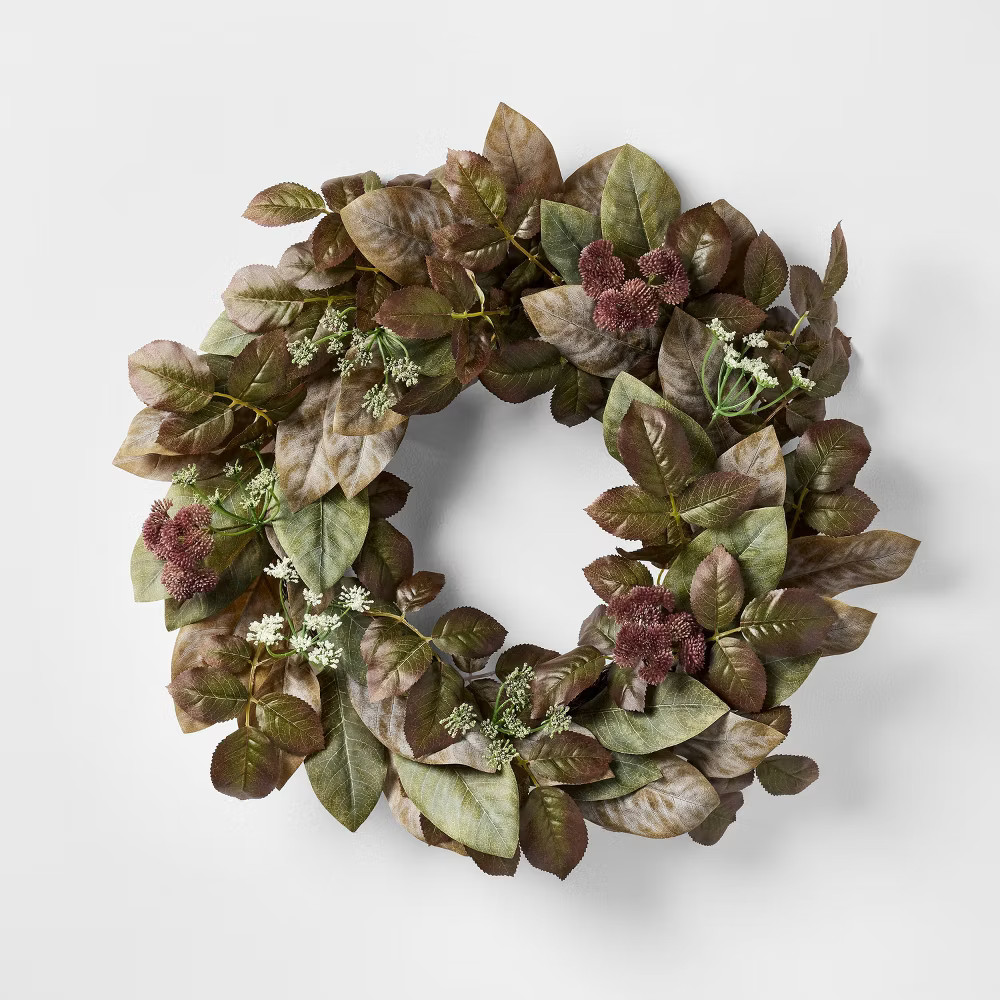 Fall Wreath Purple/Green - Threshold designed with Studio McGee