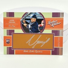 Luis Urias 2019 Panini Leather & Lumber Silver Rookie Autograph 48/149 RC Padres
