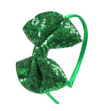 Love Fairy 4.3-Inch Sparkly Sequin Bow Tie Headbands - Boutique Ribbon Bows