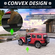 Running Boards Side Steps For 07-18 Jeep Wrangler JK JKU Black Powder Coated