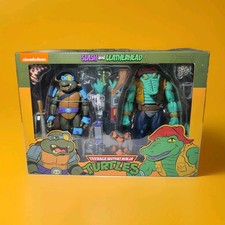 NECA TMNT Teenage Mutant Ninja Turtles & Slash Leatherhead Action Figures NIB