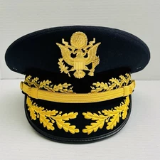 US Army Generals Dress Visor Hat Kingform 7 1/4 Post Vietnam