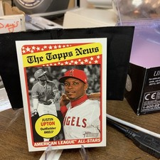2018 Topps Heritage, #103 Justin Upton, THE TOPPS NEWS Insert 