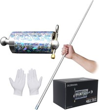 Professional Silver Magic Cane with Quick-Action Spring Switch  Gloves Included