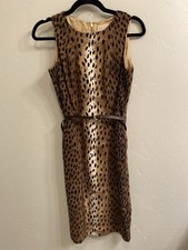 MICHAEL KORS NWOT Women’s Size 4 Leopard Print Sleeveless Sheath Dress