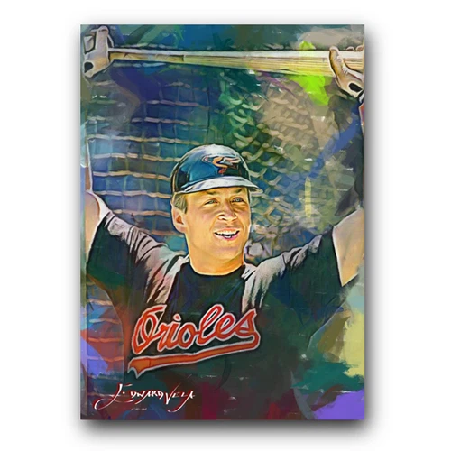 Cal Ripken Jr #71 Art Card Limited 31/50 Edward Vela Signed (Baltimore Orioles)