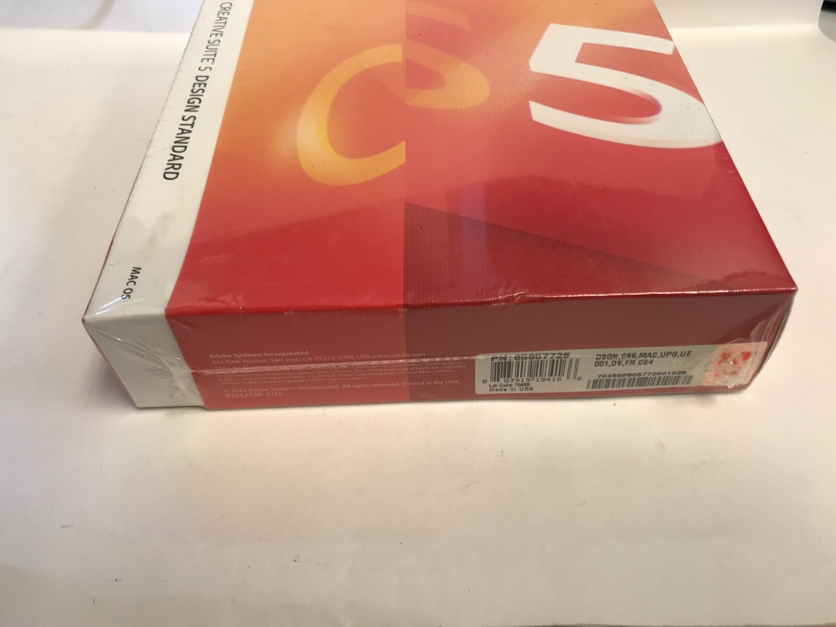 Adobe Creative Suite 5 Design Standard - Upgrade for Mac for sale