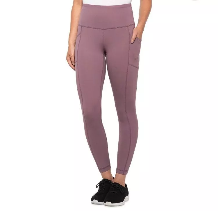 Yogalicious M Leggings w Pockets Mauve Color Light Purple / Dark Pink  Athletic