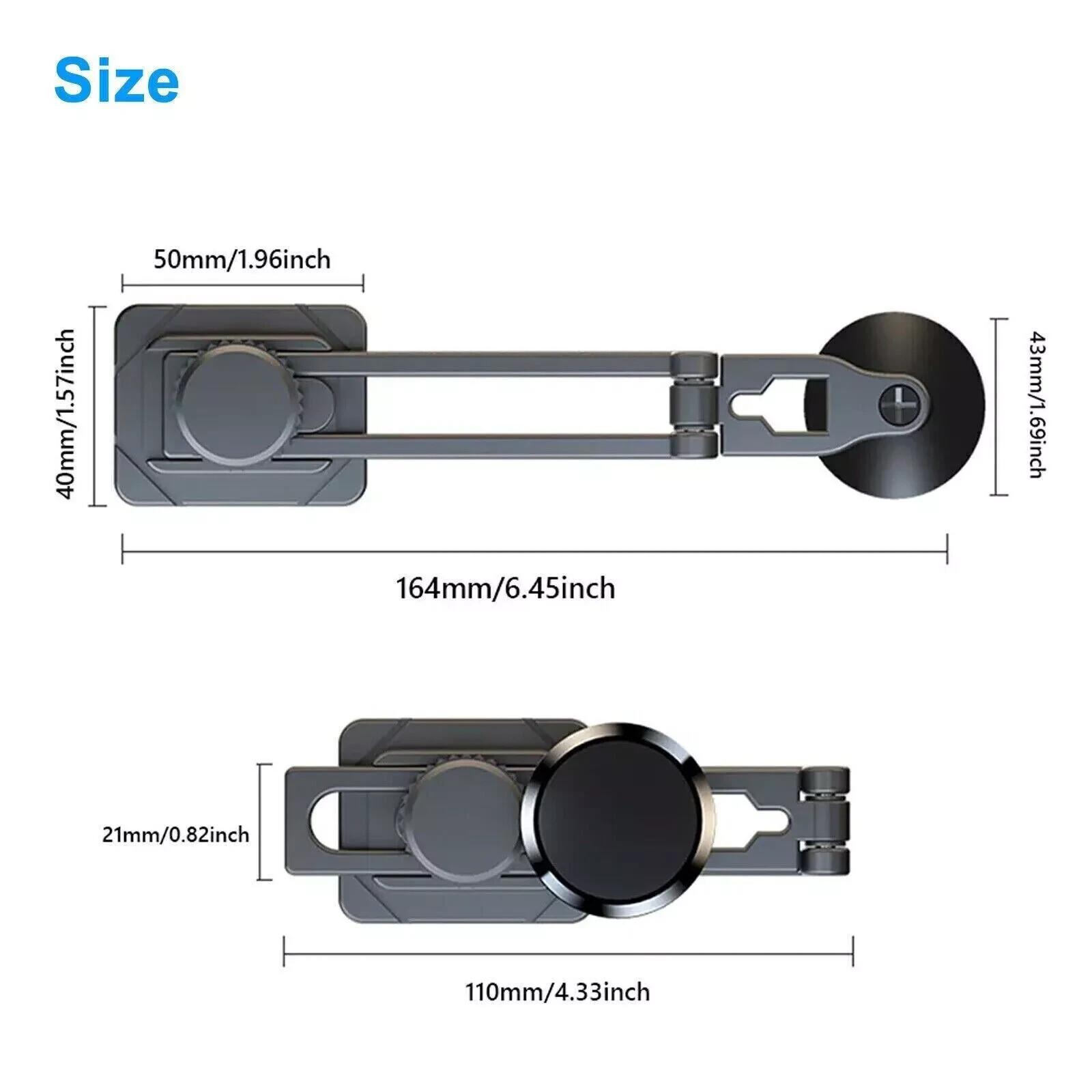 Magnetic Car Mount Holder Stand Dashboard 360° Rotating Cell Phone Universals