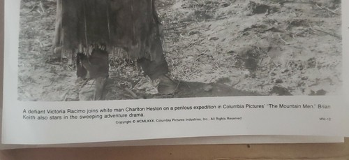 1980 Photo Brian Keith Mountain Men Victoria Racimo Charlton Heston Movie Promo - Picture 2 of 2