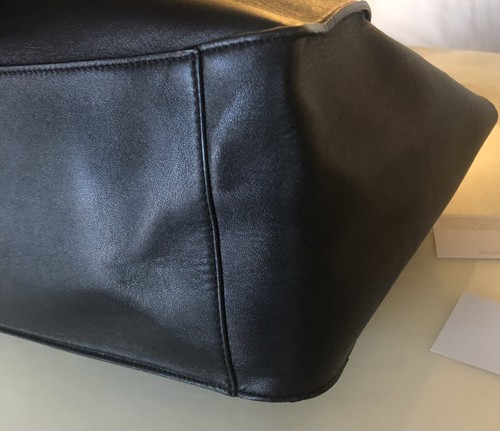 STELLA McCARTNEY  Perforated Logo Tote Bag Handbag with Pouch Large BLACK - Picture 14 of 24