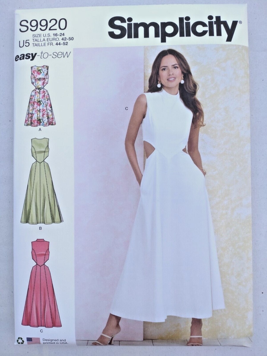 cut out dress sewing pattern Sylvie Cutout Cup Size Dress Sewing Pattern