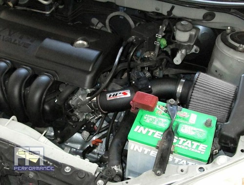 HPS Shortram Air Intake Filter For 03-04 Vibe Corolla Matrix XR 1.8L Black Pipe - Foto 2 di 2