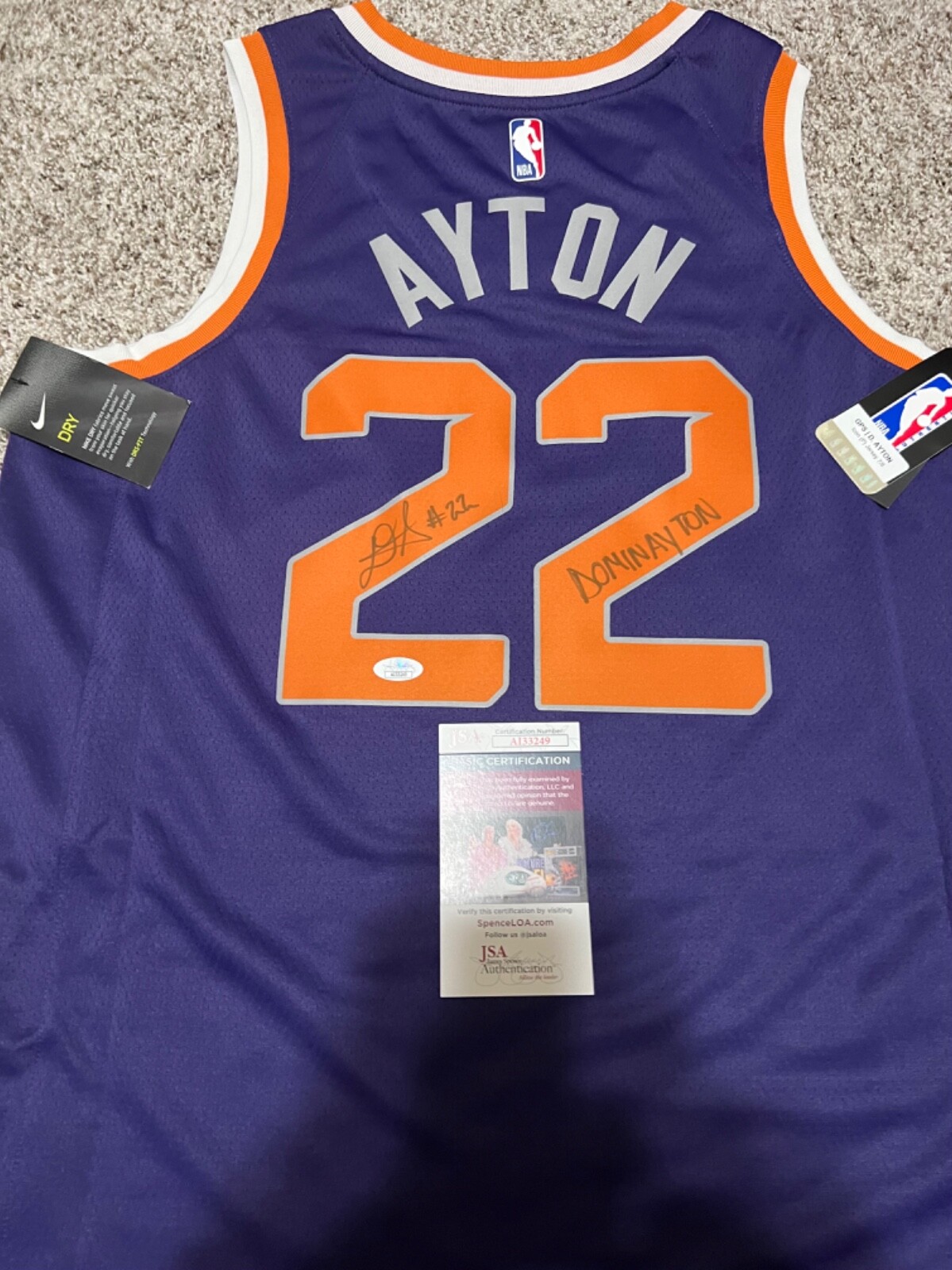 DeAndre Ayton Signed Phoenix Suns Jersey (JSA COA)