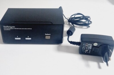 Startech SV231DPDDUA 2 Port DisplayPort/USB KVM Switch mit Audio - Schwarz